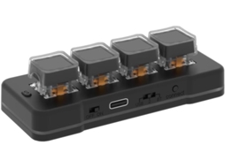 Teclado Mk424pro Mini Custom de 4 Teclas com Switch Mecânico Azul SFUSHOS