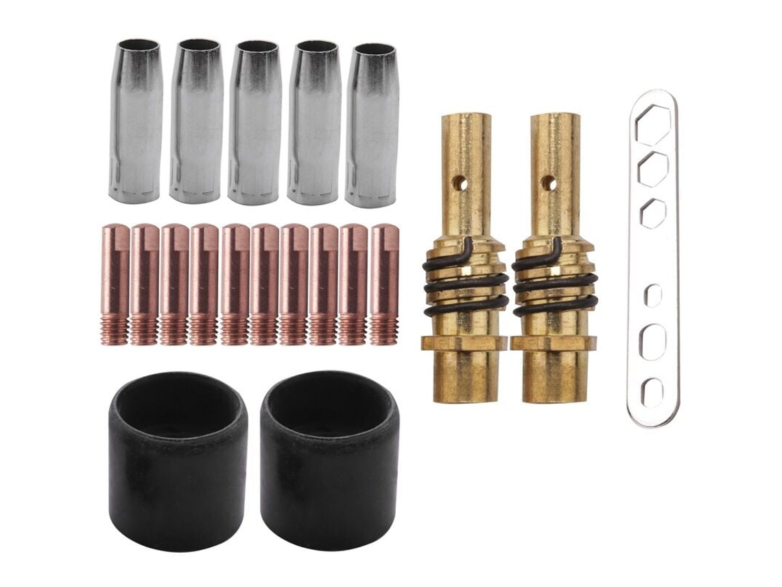 20 Peças De Bicos De Contato, Suporte Para Bicos, Consumíveis Para Soldagem Mig 15ak Mb15 Mig Co2 Slowmoose