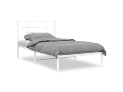 Bed Frame, Bed Frames Vidaxl Branco Aço (100 X 190 Cm)