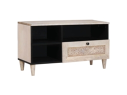 Vidaxl Gabinete Para Tv Com Gaveta Branco Descolorido 80 X 33 X 46 Cm