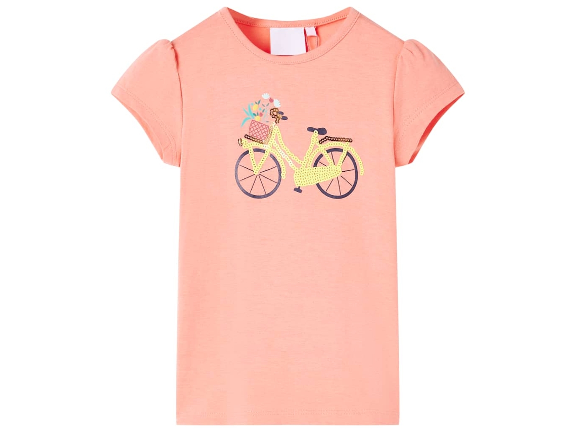 T-shirt Infantil Coral Néon 104