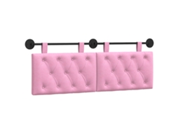 Conjunto 1 Cabeceira Suspensa Vidaxl Rosa Tecido (150 X 55 X 7 Cm)