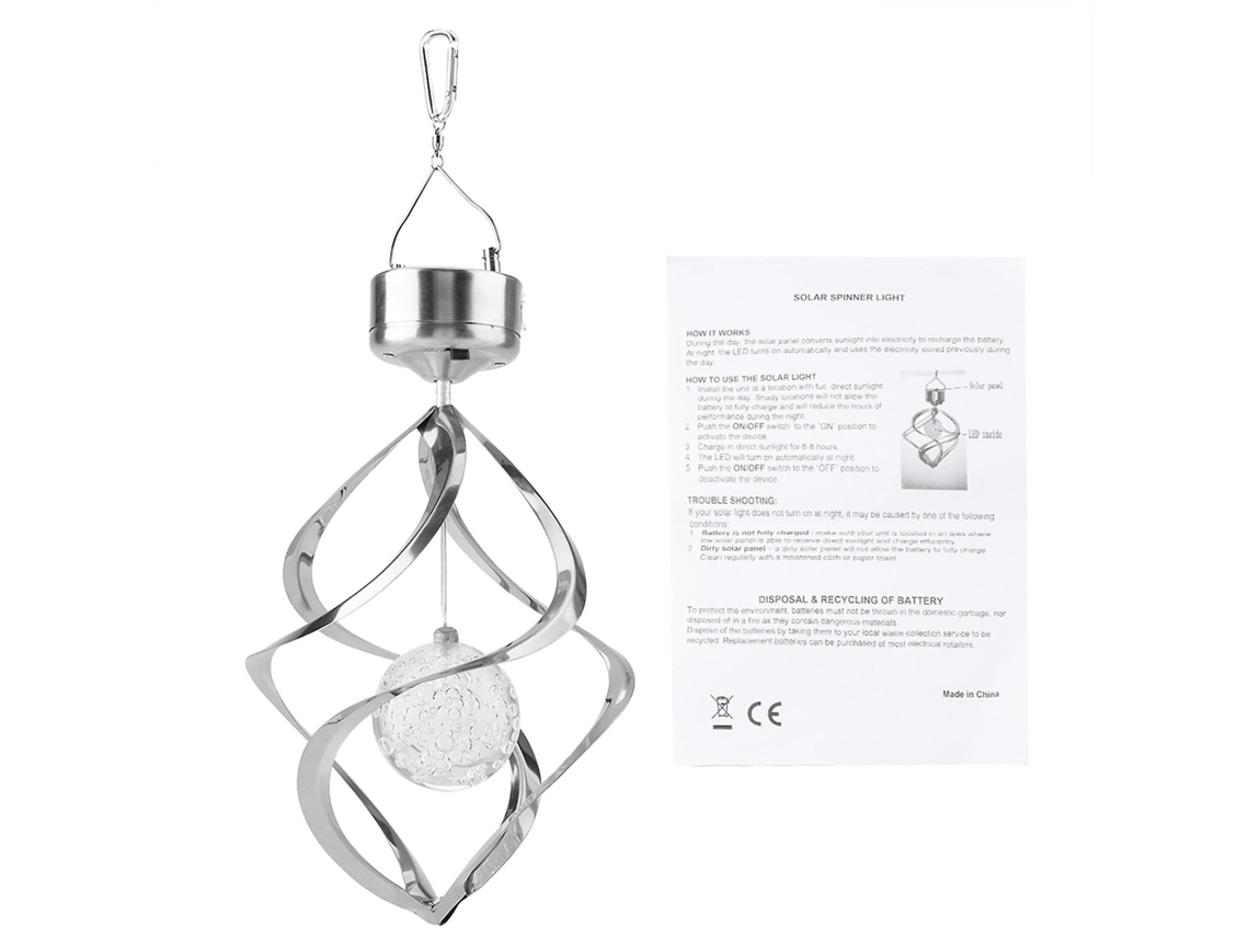 Carrilhão De Vento Led Alimentado Por Energia Solar Para Casa E Jardim Olysi Shop
