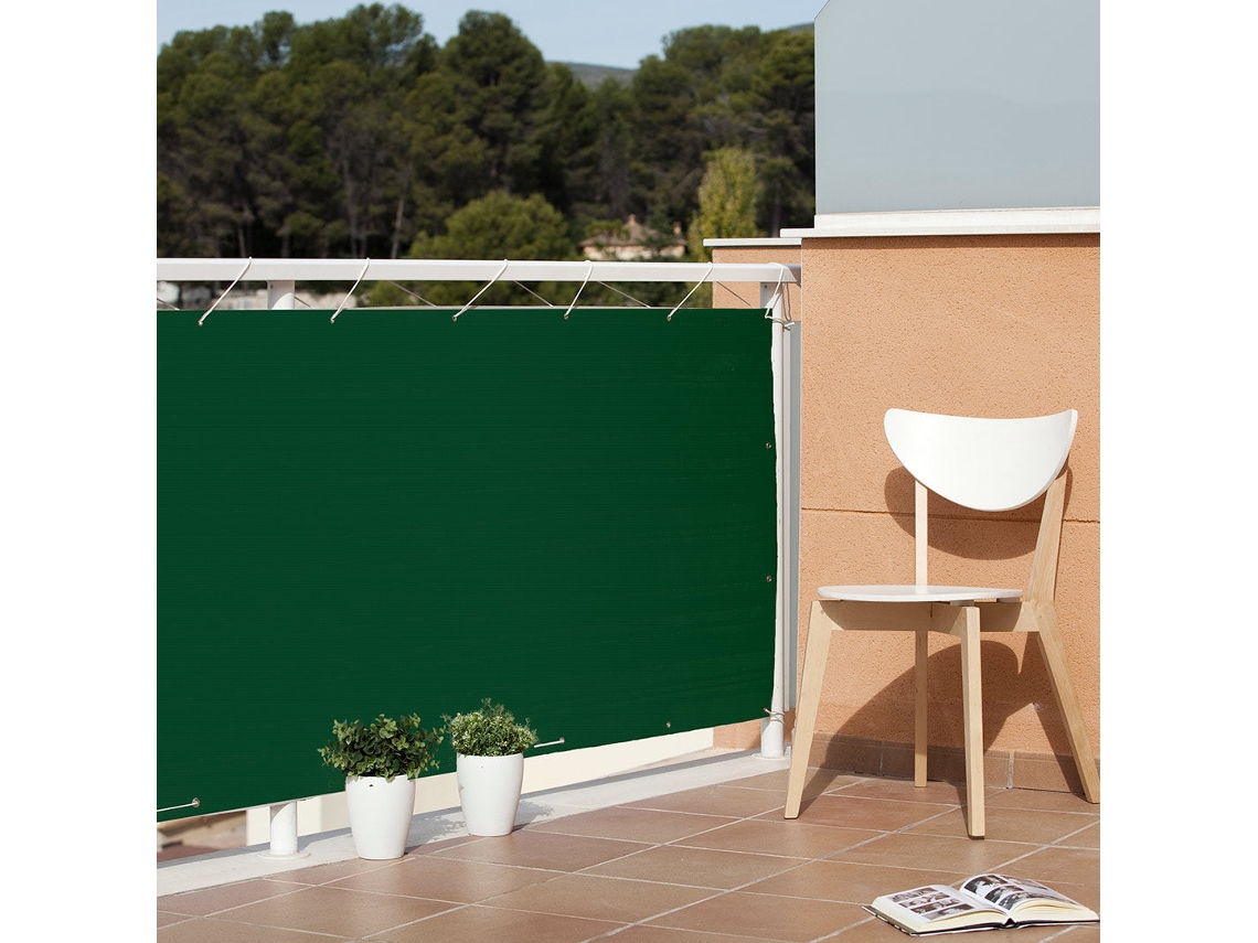 Tecido protetor para varanda, verde, 0,9 x 3 m