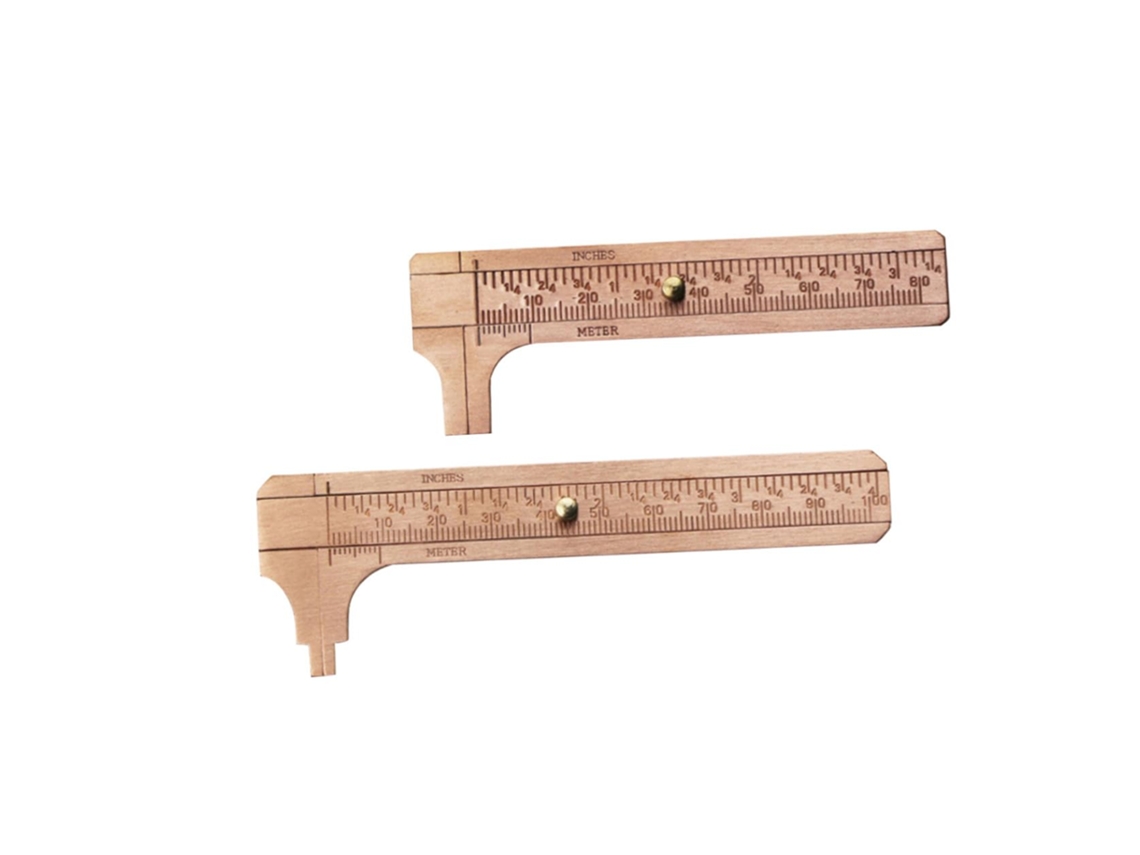 Paquímetro Vernier Mini Em Latão De 80 Mm E 100 Para Medição Precisa