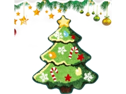 Tapete De Natal Para Banheiro, Árvore De Natal Antiderrapante De Desenho Animado | Árvore De Natal Para Porta