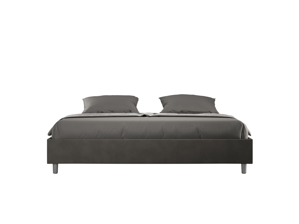 Sommier Contentor Cinza Azelia ITYHOME Acolchoado Microfibra Cinzento (220x50x100cm)