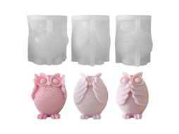 Molde de Silicone para Velas com Design de Coruja 3D LAXISCREED