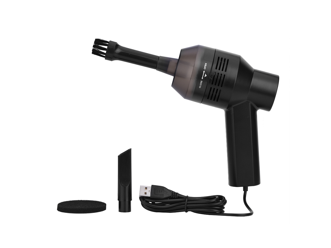 Aspiradora USB portátil para teclado, mini, negra