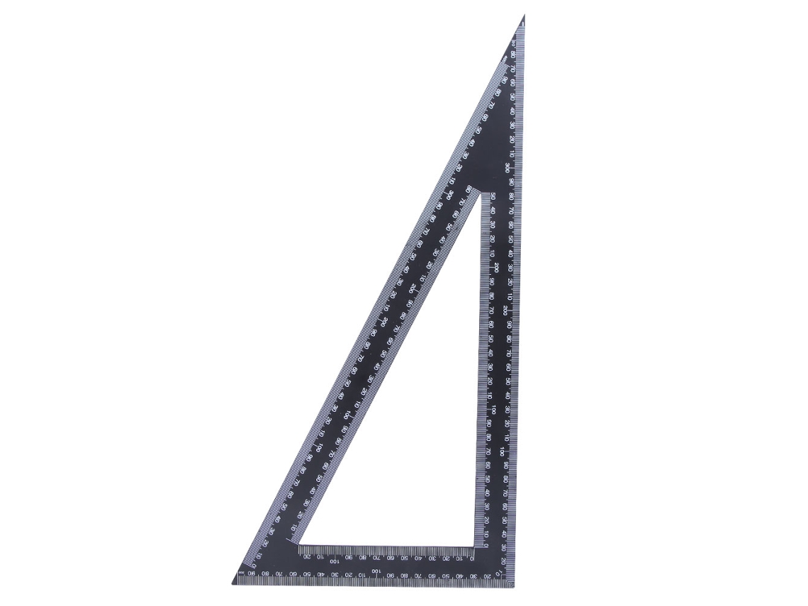 Régua Triangular de Aço Carbono 90° 200x400mm Ferramenta de Carpintaria S/MARCA