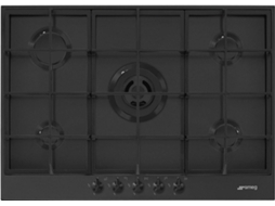 Placa de Gás SMEG PX375MB (Gás Natural - 72,5 cm - Preto)
