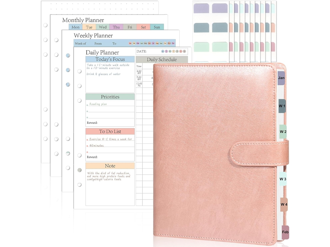 Neurodivergent Classeur For Tdah In Synthetic Leather 120 Sheets Of Choice List To Fair 5 Pieces