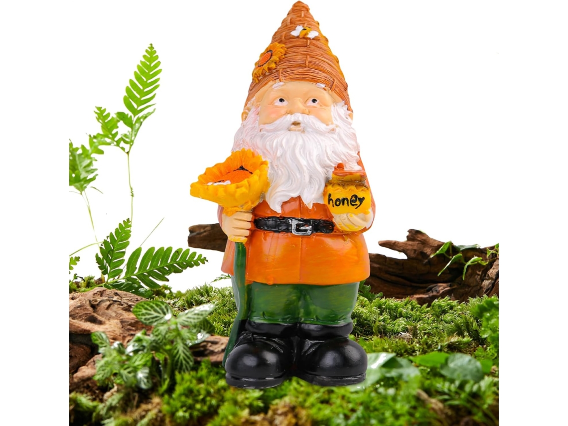 Estatuetas Gnomos Exterior Decoração Resina Escultura Decorativa Pátio Varanda Jardim Quintal Gramado Peitoril GOKOCO
