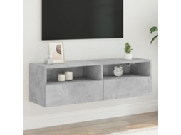 Vidaxl Móvel Parede P/ Tv 100x30x30 Cm Derivados Madeira Cinza Cimento