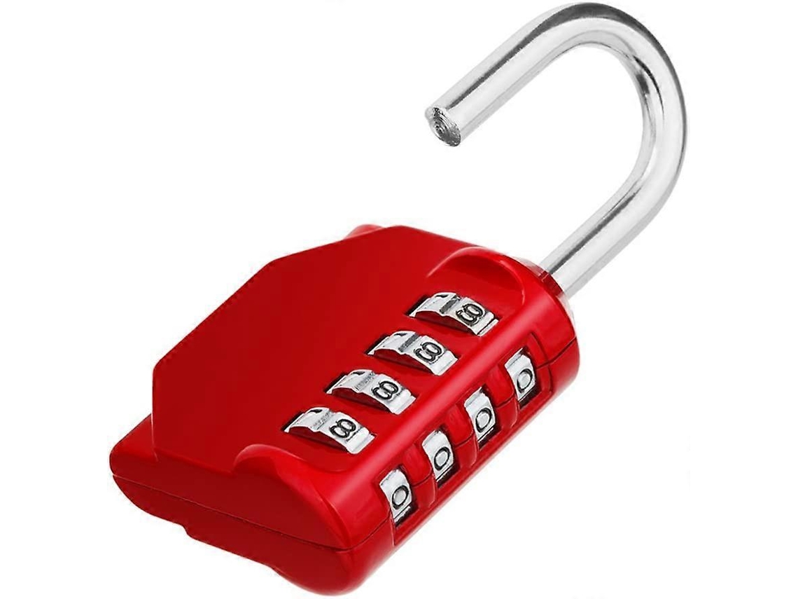 Candado de Combinación de 4 Dígitos Resistente À Água para Ginásio, Escola, Portas, Fechaduras e Armazenamento (vermelho)