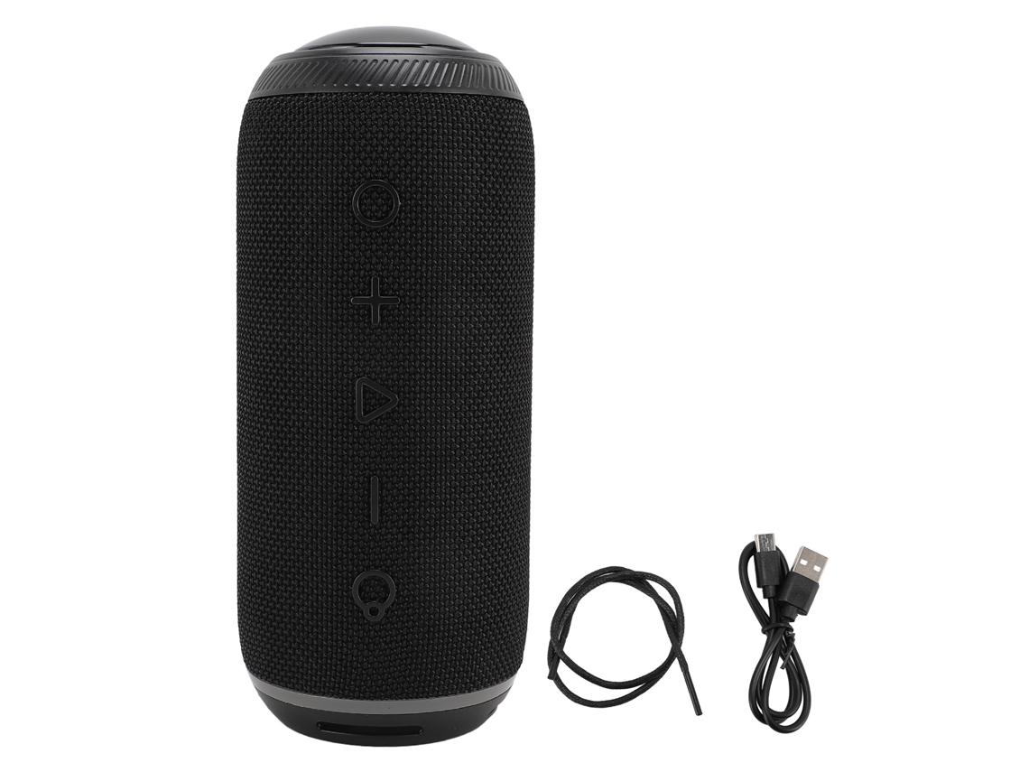 Caixa de som Bluetooth portátil para exteriores IPX4 com luz LED, 2x7W, som HD e microfone | S/MARCA