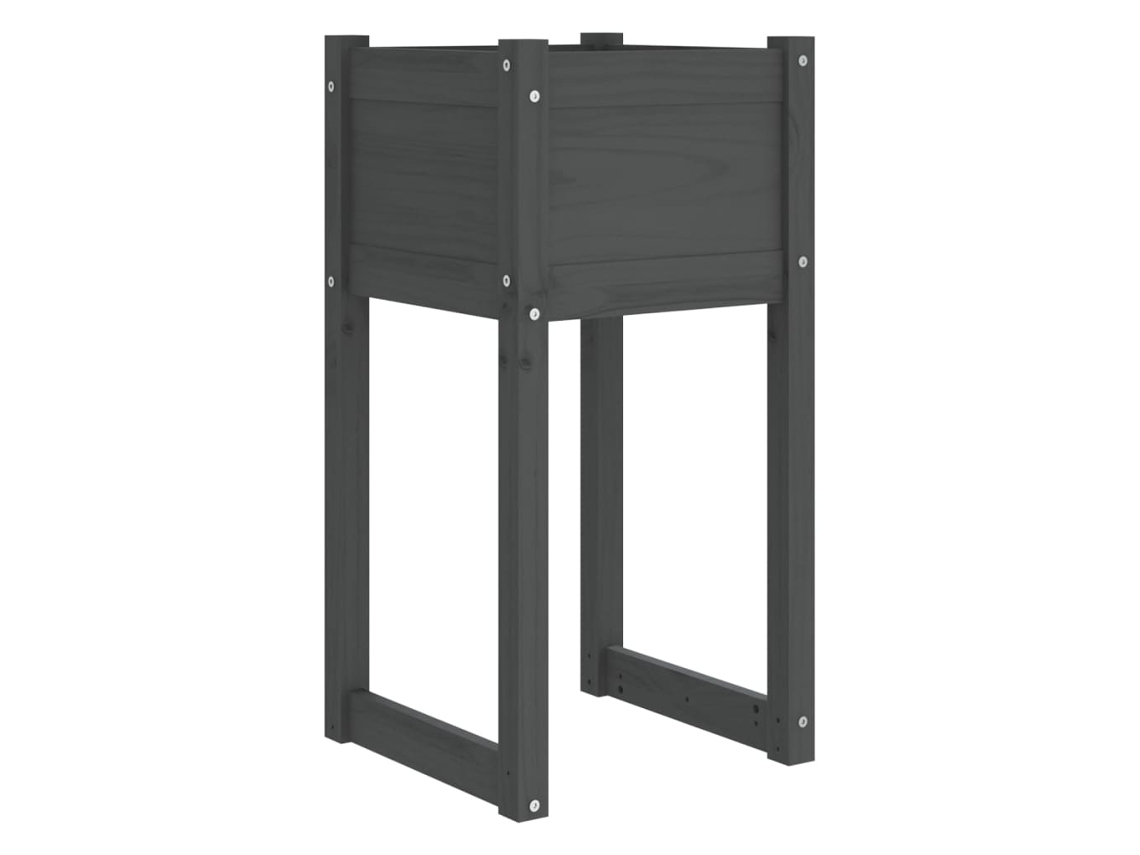 Planter, Planters Vidaxl Cinzeto Madeira De Pinho (40 X 40 X 81 Cm)