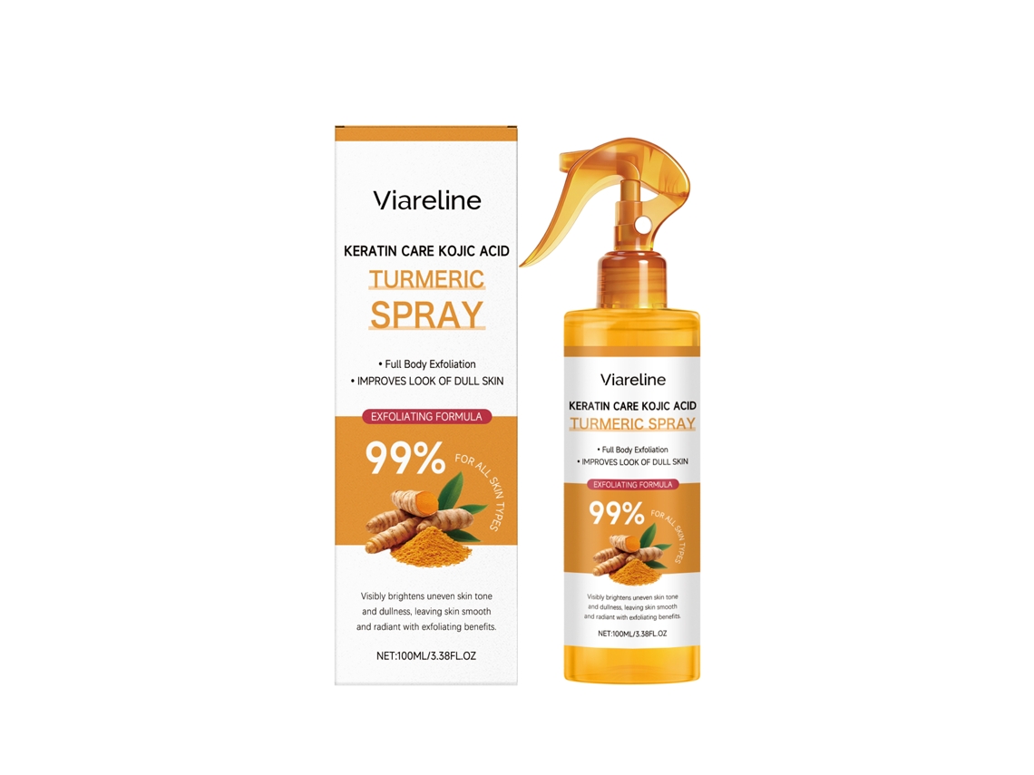 Spray Exfoliante com Curcuma da LAXISCREED para Pele Mais Radiante e Saudável