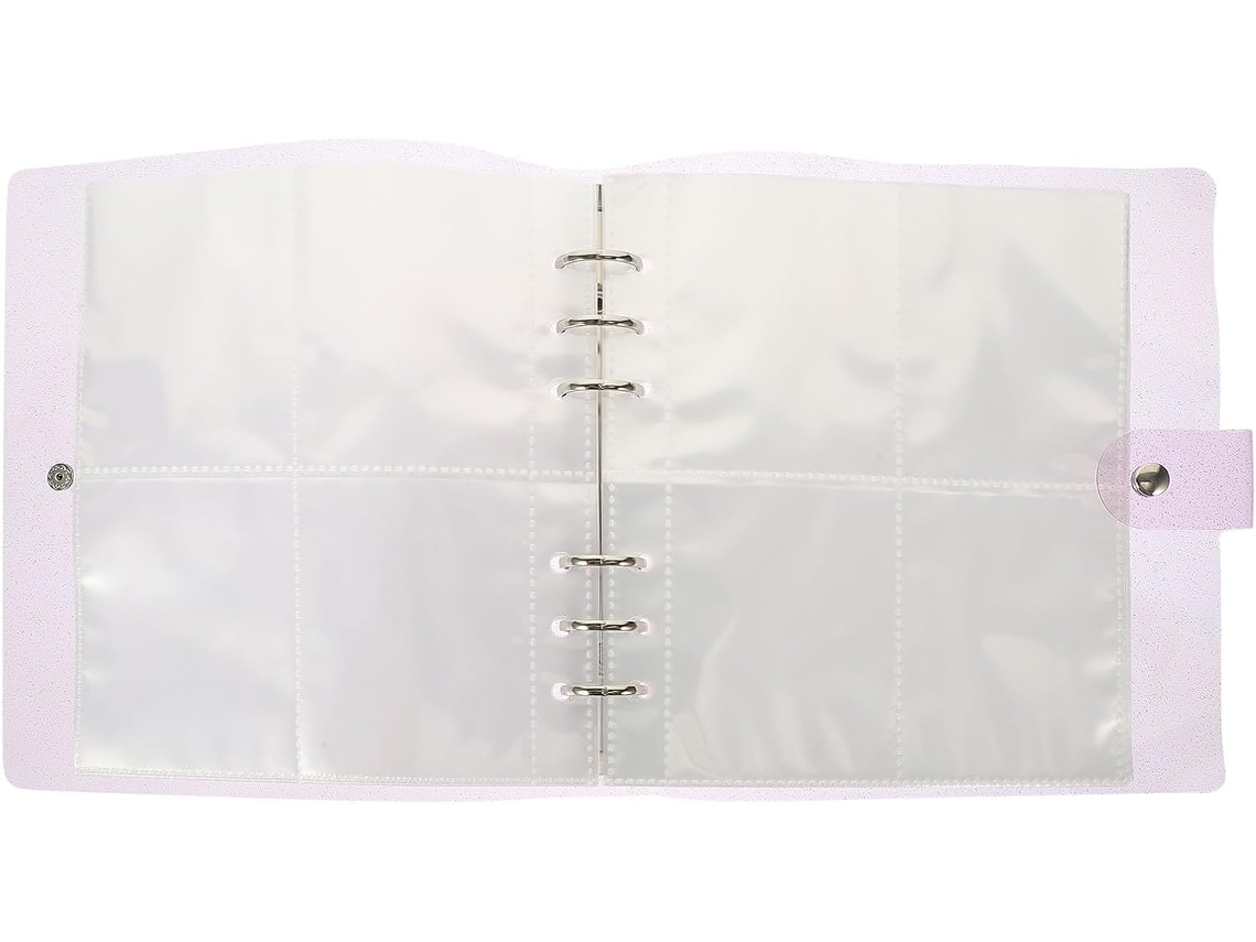 Álbum Fotos Portátil Pvc Grande Capacidade 25 Folhas Internas Resistente Desgaste Ideal Guardar Exibir Roxo Ao GOKOCO