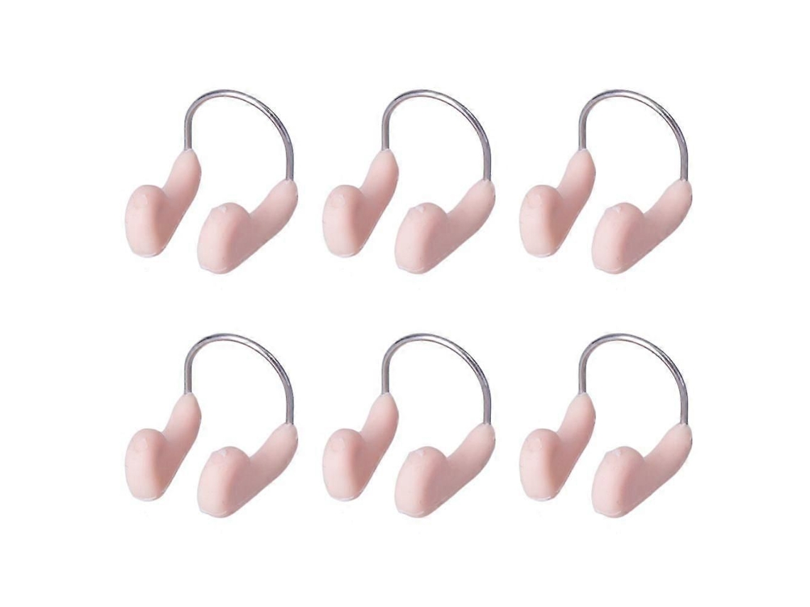 Conjunto De 6 Clipes Nasais Anti-asfixia Para Natação, Clipes Nasais Profissionais Com Arame Para Proteção Subaquática Do Nariz