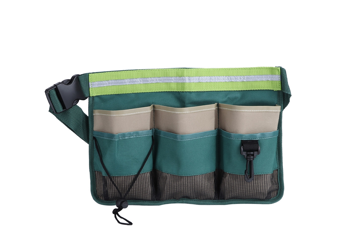 Saco de Ferramentas de Jardim com Cinto Ajustável e Múltiplos Bolsos S/MARCA