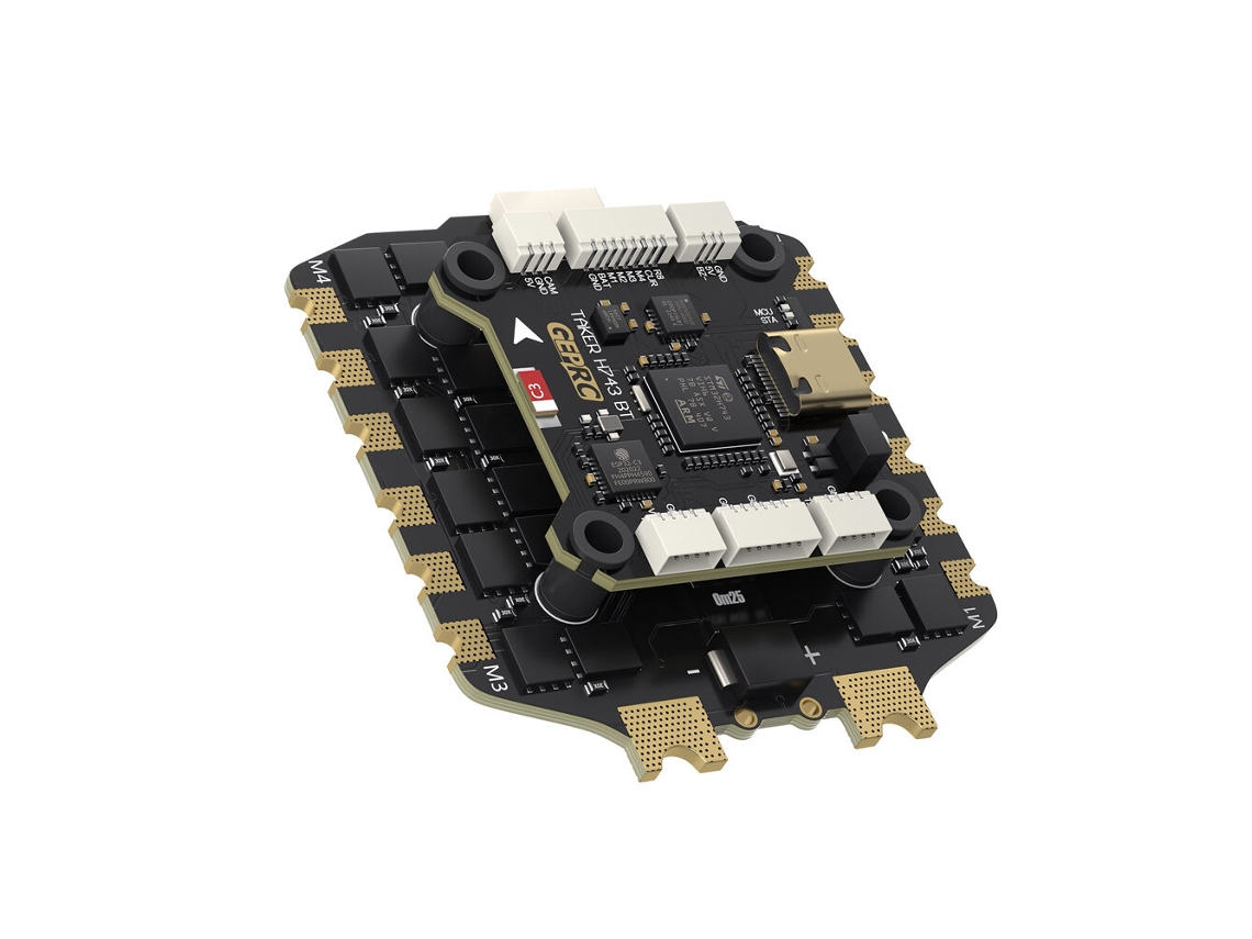 Controlador de Voo Geprc Taker H743 Bt 3 6s 80a Stack com Saída Bec de 5v e 12v 4 em 1 para Drones de Corrida Fpv. MDUG (h80_bls)