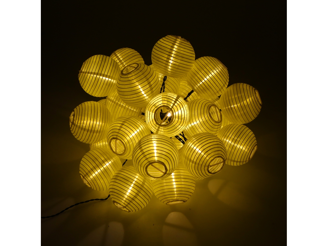 Luz de Fio Solar 5m 20 LEDs modos constantes/piscantes IP44 para jardim natal MARCA