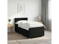 Vidaxl Cama Box Spring Com Colchão Preto 80 X 200 Cm Tecido