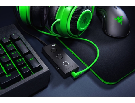 Auscultadores Gaming RAZER Kraken Tournament (Com fio - Com Microfone - Verde) — Com fio | 12-28.000 Hz