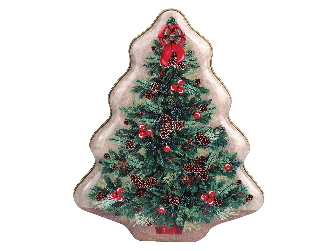 Lata Biscoitos Natal Árvore com Pinha Worten