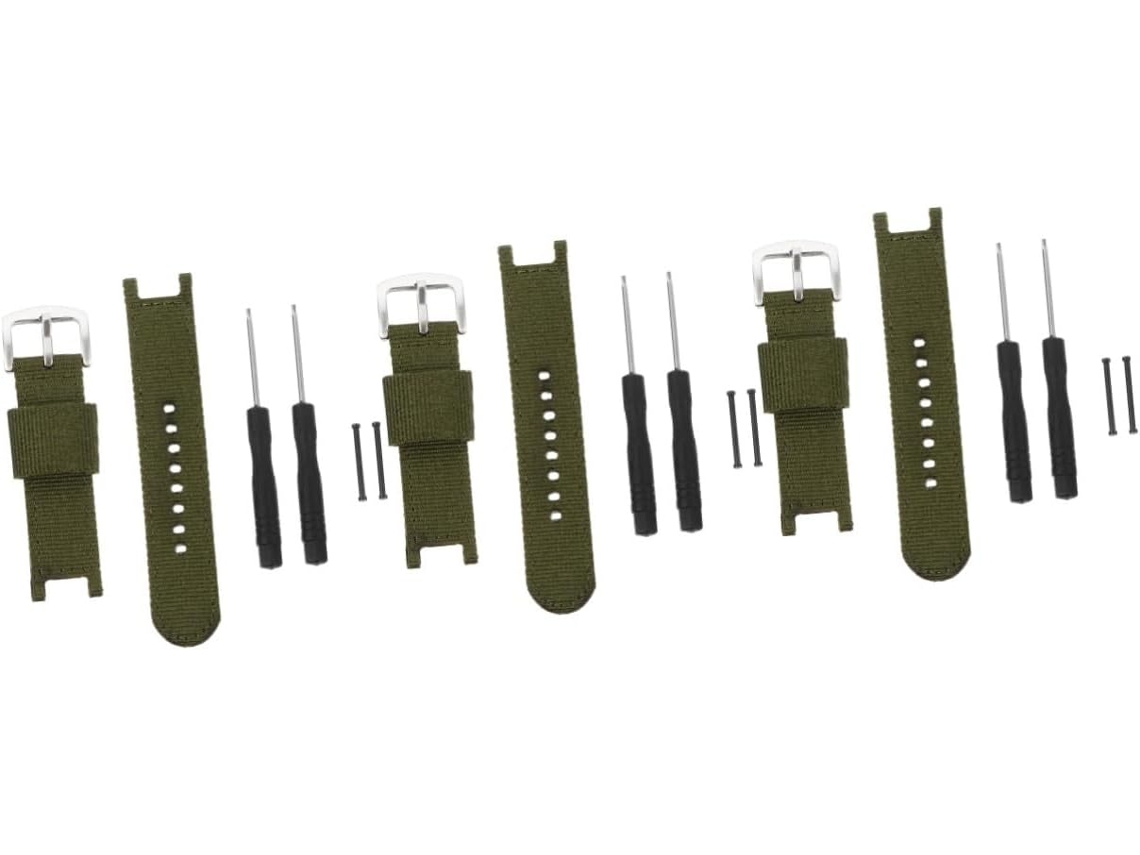 Conjunto De 3 Pulseiras Confortáveis De Nylon Para Smartwatch Com Fecho De Fivela Versátil.