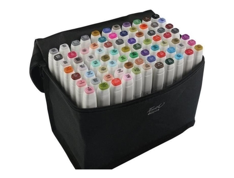 Marcadores De Álcool Touchfive Th233 Conjunto De 80 Cores Ponta Dupla Indelével