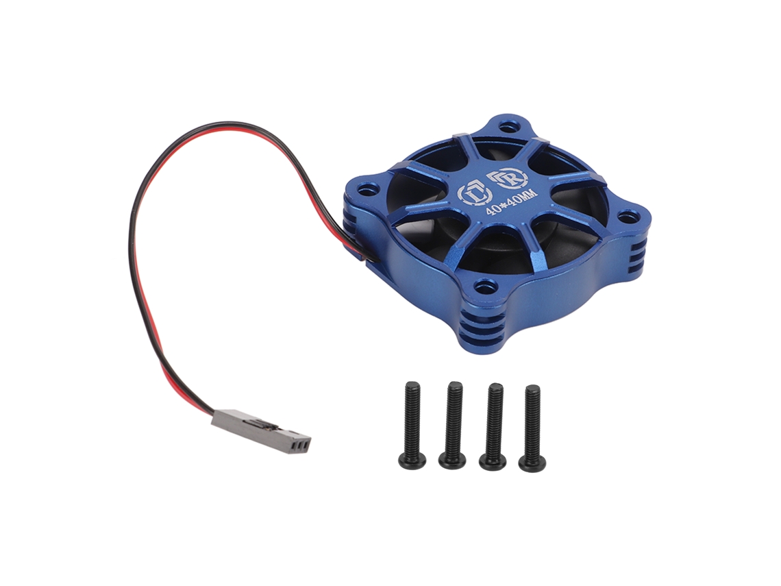 Ventoinha Resfriamento Alumínio Carros Rc 1/10 1/12 1/8 Azul Escuro