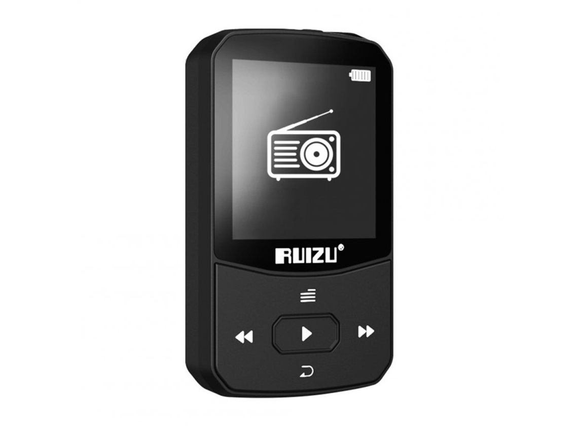 Leitor MP3 Ruizu X52 Mp4 Music Player Sem Fio Bluetooth Fm Gravação para Esportes Estudantis Correndo Preto
