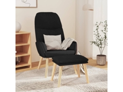 Relaxing Chair With Stool, Relaxing Chairs With Stools Vidaxl Preto Tecido