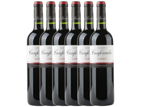 Campos Reales Canforrales Clásico Tempranillo La Mancha 75 cl (Caixa de 6 unidades)