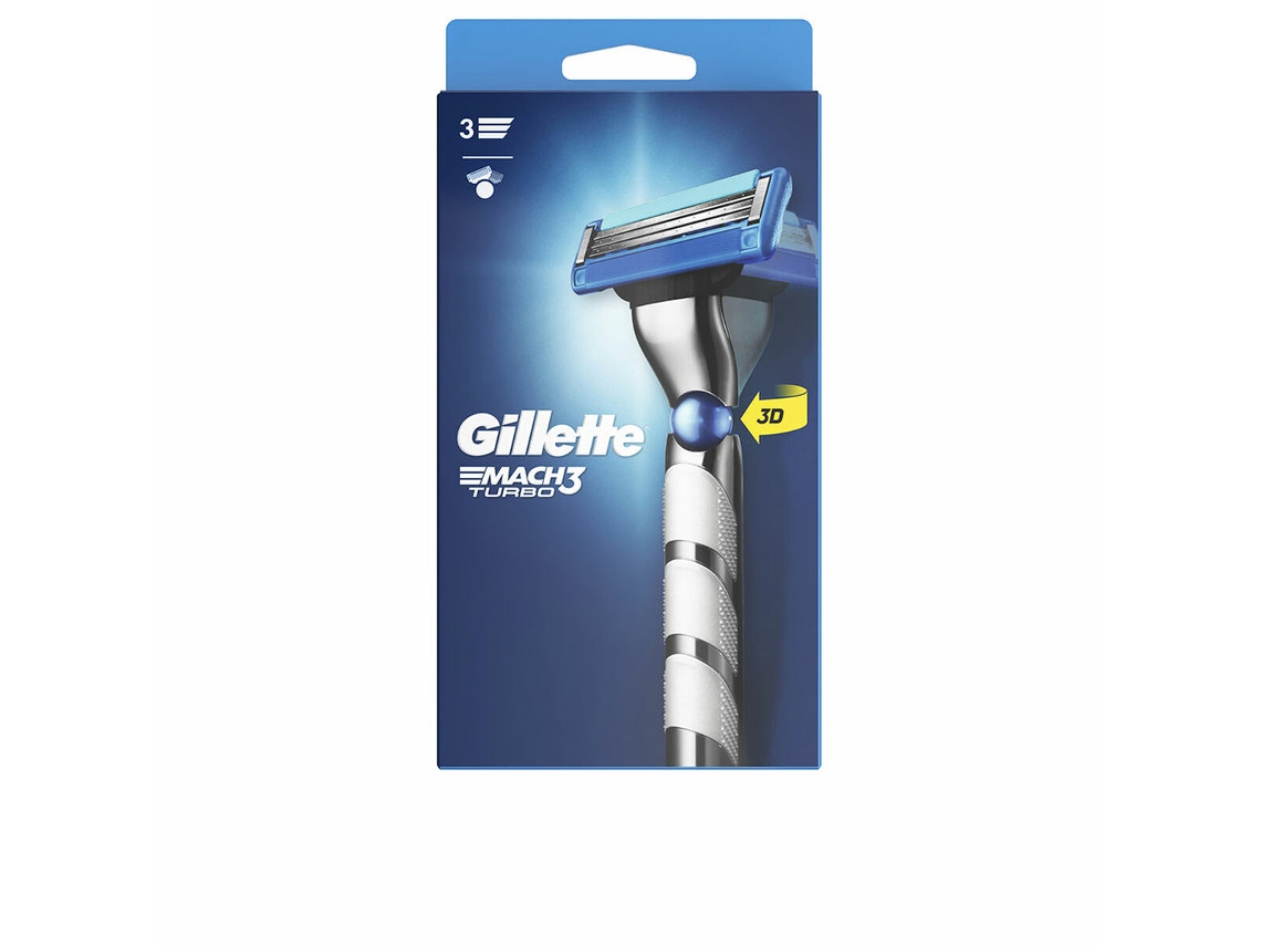 Lâmina - Gillette - Mach 3 Turbo - Unissex - 1 Recarregamento - Conforto Otimizado