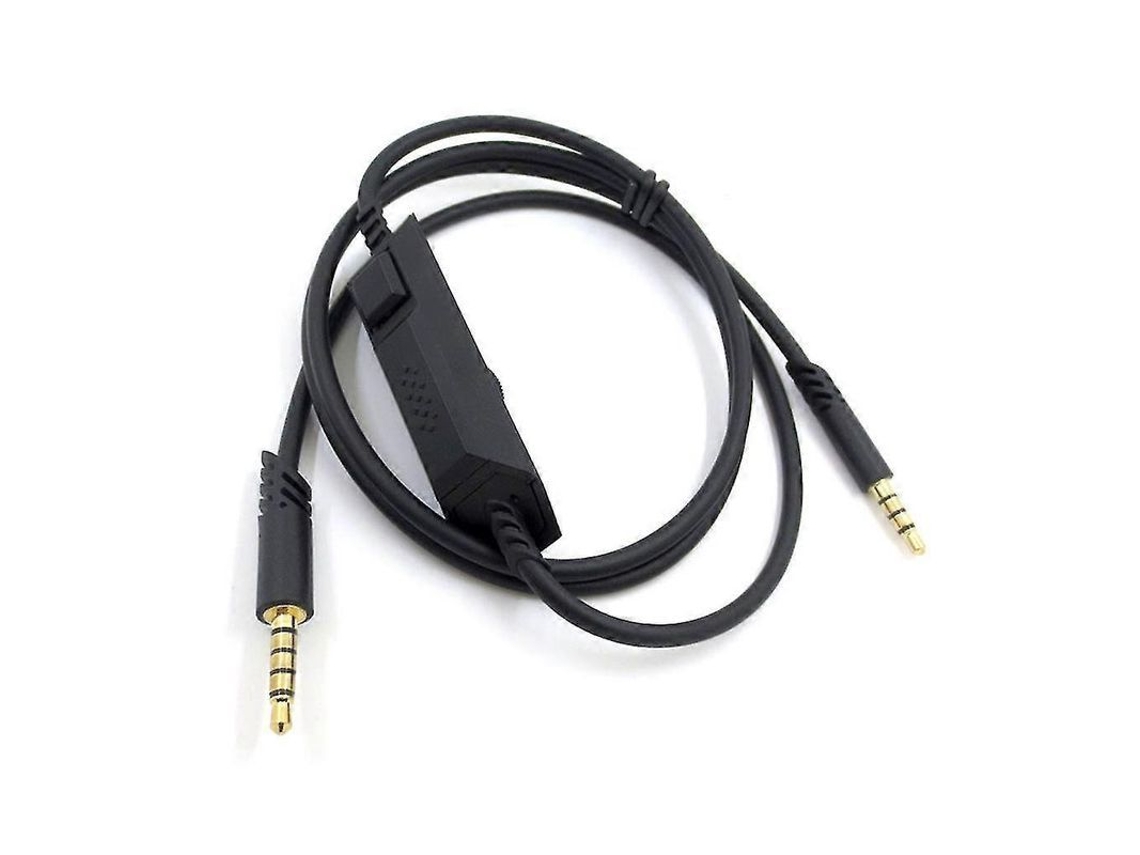 Cabo de Áudio 3.5mm para Arctis 3, Pro Wireless, 5, 7, 12m, Conector de 90°, Ouro Preto S/MARCA