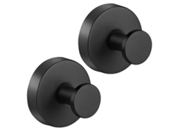 Gancho Com Ventosa A Vácuo, 2 Ganchos De Parede Com Ventosa, Ventosa De Aço Inoxidável Para Banheiro, À Prova D'água, Removível E Reutilizável(preto)