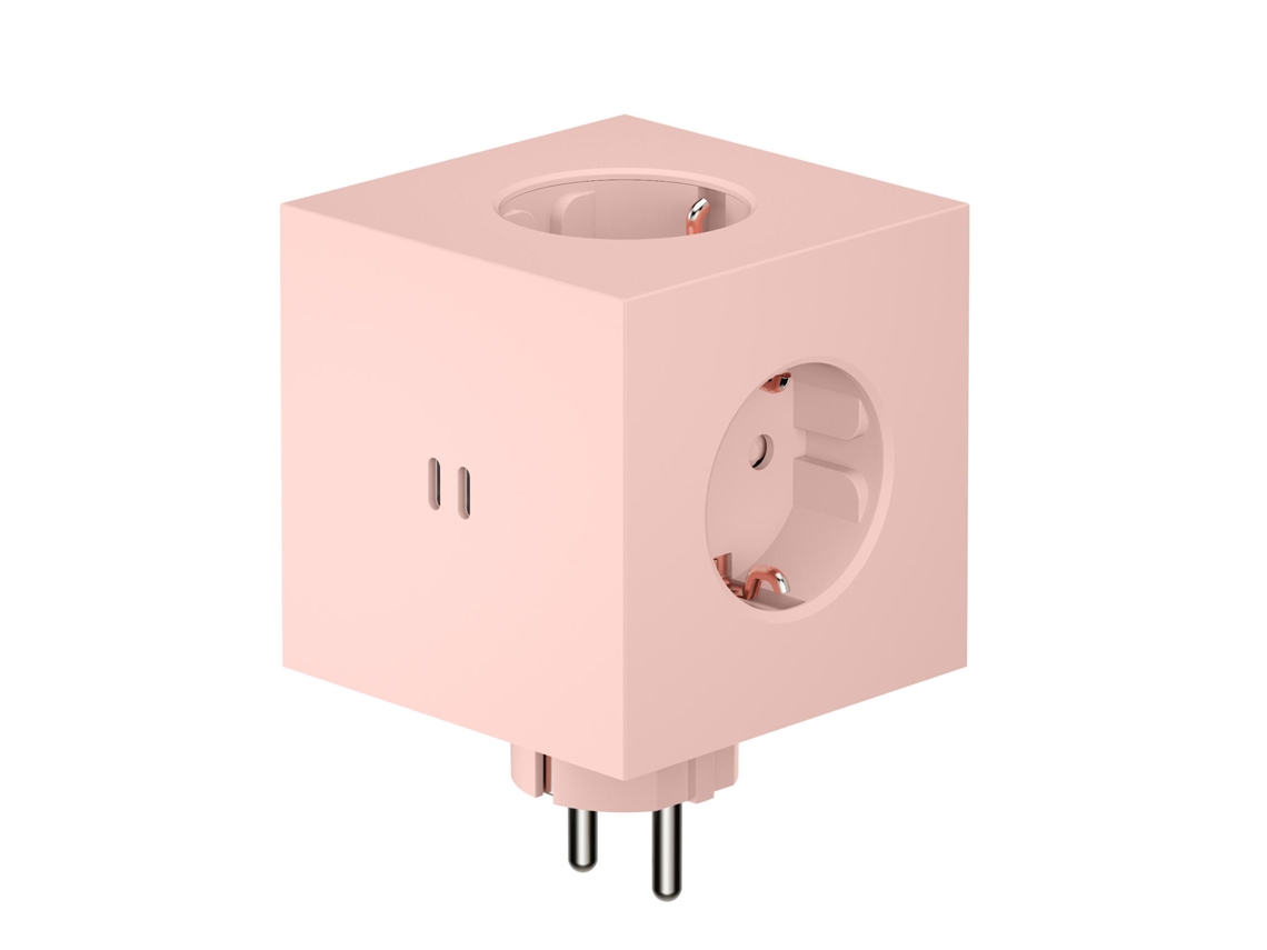 Carregador de Parede AVOLT Square 2 2x Usb - C e 3 Fichas AC (30W - Rosa)