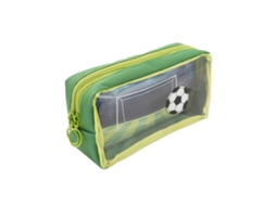 Estojo Duplo ZIPIT Futebol Verde e Preto