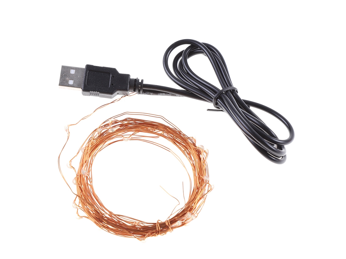 Laxiscreed Luzes Led Com Fio De Cobre Branco De 10m E 100 Leds Para Decoração Festiva