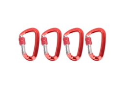 Fivela D de Montanha Segurança 4pcs Vermelha