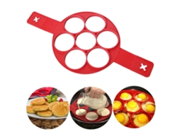 Forma De Silicone Com 7 Cavidades Para Panquecas, Antiaderente, Para Fazer Anéis De Ovos, Utensílio De Cozinha Para Assar E Cozinhar. Aquaforge