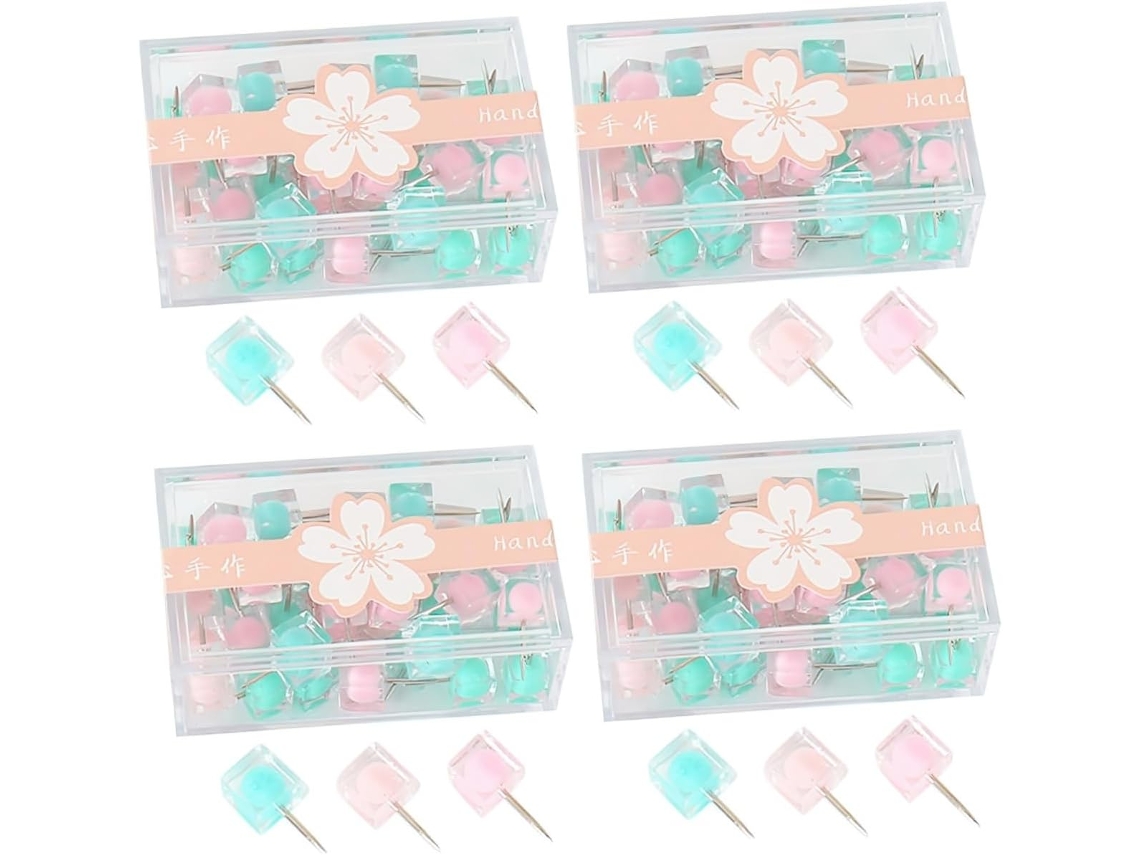 Stobok 160 Peças Alfinetes Decorativos Quadrados Para Pendurar Fotos,