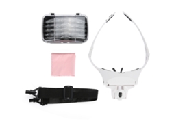 Lupa De Cabeza Com 5 Lentes E Luz Led Para Joiaria E Reparação De Relógios