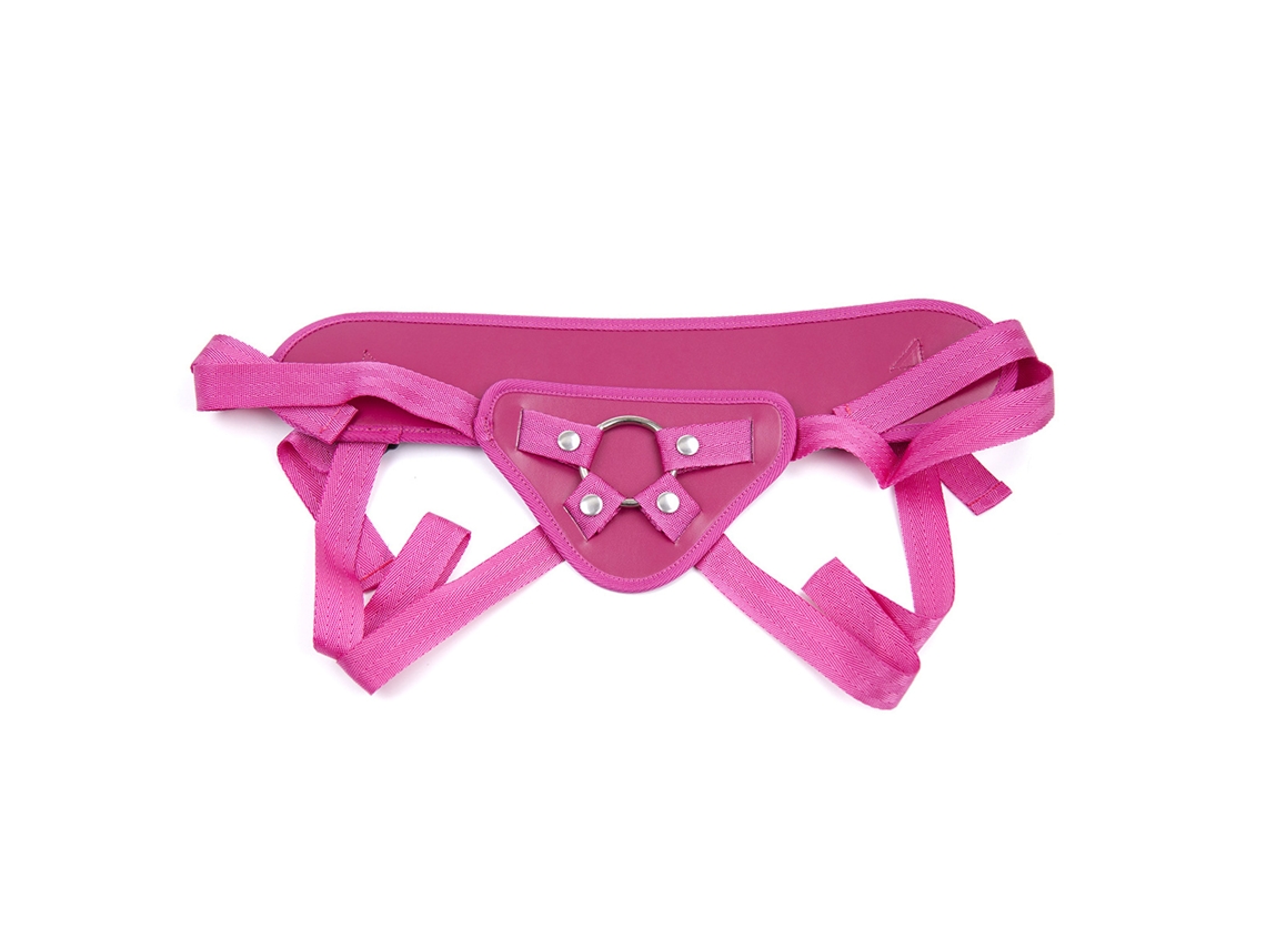 Arnés De Couro Pu Ajustável Para Dildo Para Pareja Lésbica Rosa Suave Ergonômico