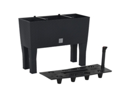 Vidaxl Canteiro De Jardim Elevado 60x25x46 Cm Vime Pp Antracite