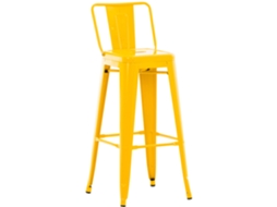 Banco de bar em metal Mason amarelo CLP