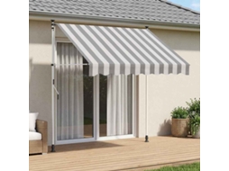 Vidaxl Toldo Retrátil Manual Antracite E Branco 350 Cm